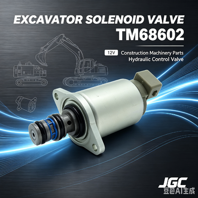 Partes de máquinas de construção de escavadeiras TM68602 válvula solenoide de 12 V