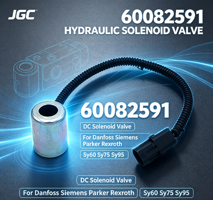 60082591 Peças Hidráulicas Válvula Solenoide DC para Danfoss Parker Rexroth Sy60 Sy75 Sy95