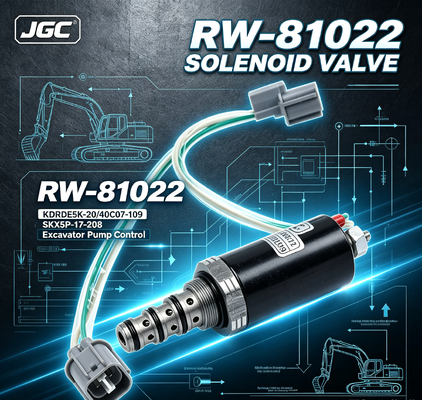 SKX5P-17-208 Peças de reposição Válvula Solenoide da Bomba RW-81022 "KDRDE5K-20/40C07-109 " para peças automotivas de escavadeira