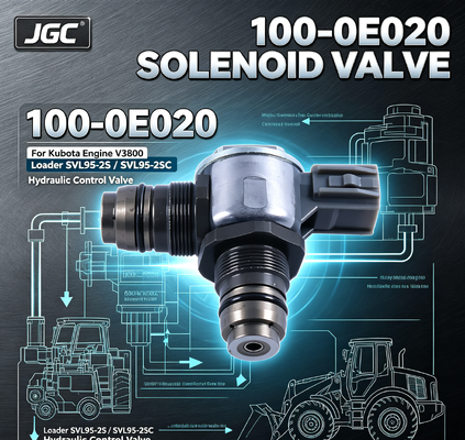 100-0E020 Partes de escavadeira válvula solenoide para motor Kubota V3800 carregador SVL95-2S SVL95-2SC