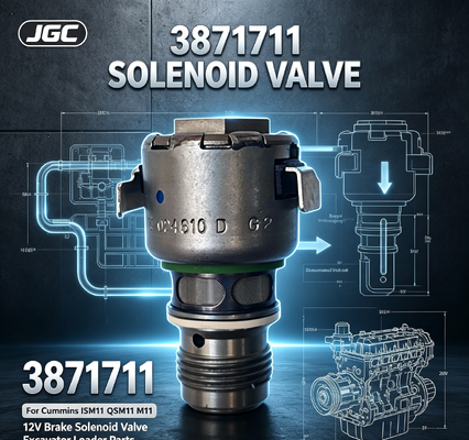 3871711Para ISM11 QSM11 M11 Original Motor diesel travão 12V válvula solenoide para utilização em escavadeira carregador