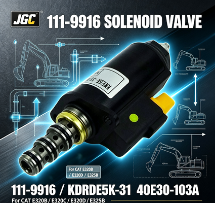 111-9916  Válvula Solenoide para Escavadeira 12V Nº da Peça KDRDE5K-31 40E30-103A para CAT E320b E320c E320d E325b