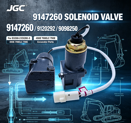 9147260 9120292 9098250 Válvula Solenoide de Alta Velocidade para Escavadeiras EX200-2 EX200-3 490E 790ELC 790E