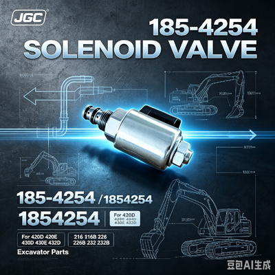 1854254 Venda a quente Válvula solenoide para peças sobressalentes de escavadeiras 420D 420E 424D 430D 430E 432D 216 216B 226 226B 232 232B