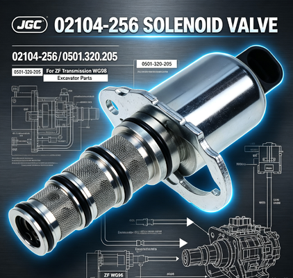 02104-256 0501-320-205 Peças de escavadeira Válvula solenoide para transmissão Zf Wg98