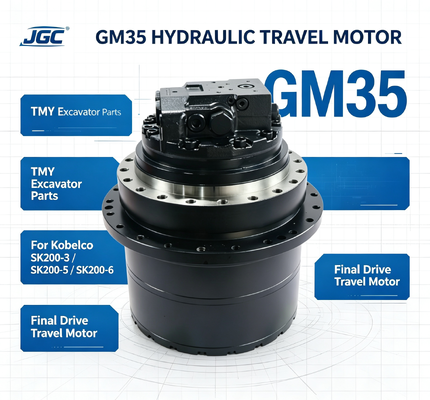 GM35 Peças de escavadeira Motor de viagem hidráulico para Kobelco Compatível com SK200-3 SK200-5 SK200-6