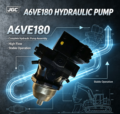 A6VE180 Conjunto completo de bomba hidráulica Função estável de fluxo elevado