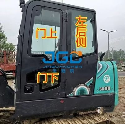 Vidro da escavadeira SK60-10 Amortecedor de vento frontal Porta superior e inferior Janela deslizante Defletor traseiro Braço direito Vidro temperado
