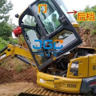 Escavadeira XE35U Vidro da Engrenagem Dianteira da Porta Inferior Vidro da Engrenagem Traseira Janela Clarabóia à Direita