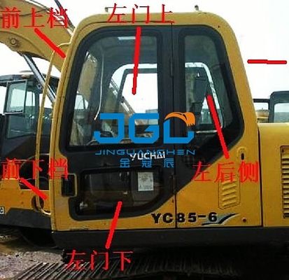YC85-6 135-6 85-8 135-8 85-7 Escavadeira Parada dianteira esquerda e direita Vidro traseiro