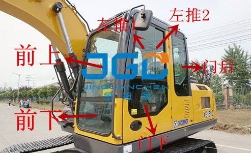 XE150D 155DK Excavadora Portas e janelas traseiras e frontais