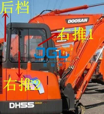 DH55GOLD Excavadora Portas de vidro e janelas de cima e de baixo Esquerda e direita Para-brisas dianteira e traseira