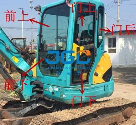 Para-brisa direito das portas de Front And Rear Left And da máquina escavadora KX155 161 135-3S, o superior e o mais baixo