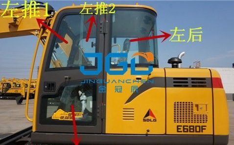 Máquina escavadora Front And Rear Windscreen Left de E680F 675F e vidro de janela direito