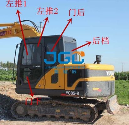 YC85-9 150 360 230 135-9 Excavadora Para frente e para trás pára-brisas, esquerda e direita portas e janelas