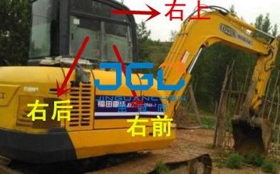 Excavadora 60V8 para frente e para trás, para frente e para trás, portas e janelas esquerda e direita