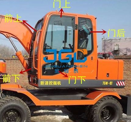 A máquina escavadora Glass Doors And Windows de XY75W-9T 85W-8T saiu e Front And Rear Skylight Windshield adequado