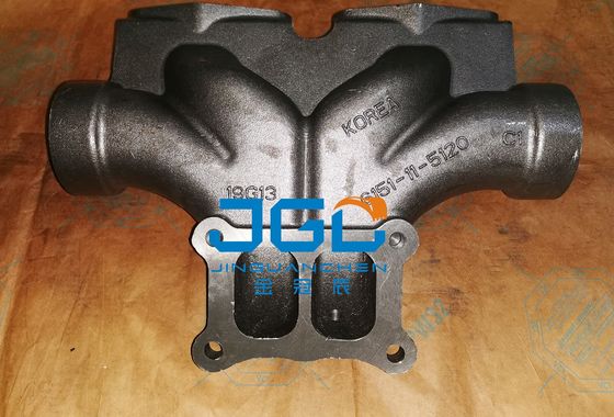 Sistema de escape de escavadeira de aço inoxidável premium Manifold de escape 6151-11-5120