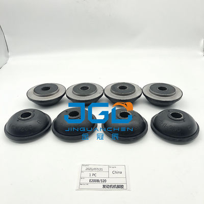Peças de motor de escavadeira E200B E320 Motor Mount Borracha para motor dianteiro e traseiro