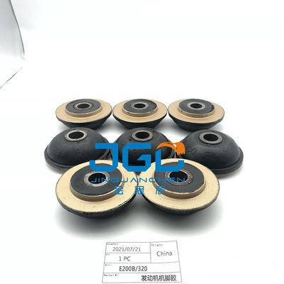 Peças de motor de escavadeira E200B E320 Motor Mount Borracha para motor dianteiro e traseiro