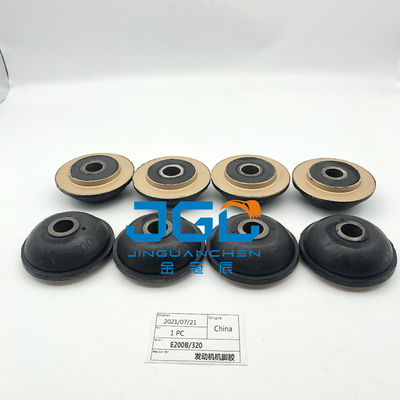 Peças de motor de escavadeira E200B E320 Motor Mount Borracha para motor dianteiro e traseiro