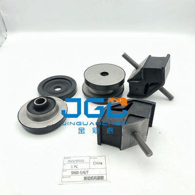 Venda a retalho Peças de máquinas de escavadeira Após-venda China Fabrica de borracha Fábrica de apoio SK60-5/6/7 Instalação de almofada do motor