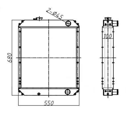 PC60-7C Radiador de escavadeira de alumínio para PC60-7 PC60-7R-4D102 PC70-7 PC60-7E 201-03-72114