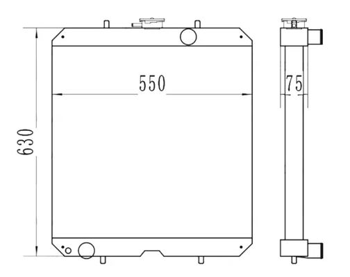 PC56 PC56-7 PC78US-6 PC78MR-6 Radiador de escavadeira 21W-03-41110 21W-03-41000