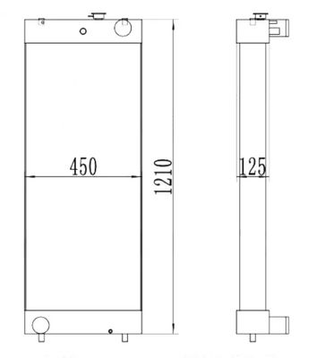 PC300-8 207-03-75121 Radiador para fábrica de escavadeiras Venda direta Alta precisão