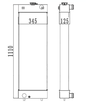 OEM Qualidade PC210-8 PC210LC-8 PC210-8K PC230-8K PC200-8 Radiador de escavadeira para cima 20Y-03-41651