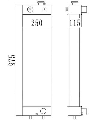 OEM 22B-03-12110 Radiador de escavadeira PC128 PC138US-2 de qualidade