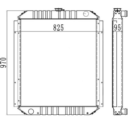Radiador de escavadeira PC200-6 PC210-6 PC200LC-6 PC210LC-6 20Y-03-21510