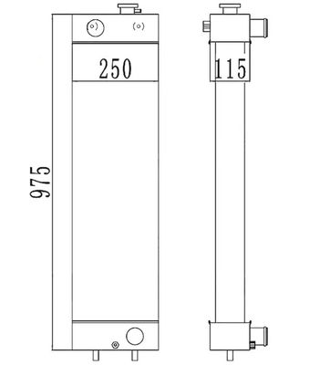 PC128-8 PC128-6 PC128US-2 PC138US-2 Radiador de escavadeira 22B-03-13110