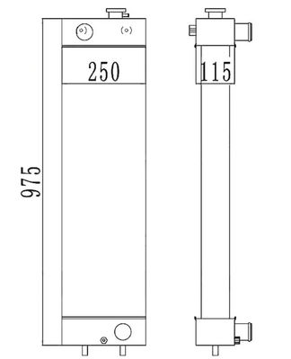 22B-03-13110 PC128-8 PC128-6 PC128US-2 PC138US-2 Radiador de escavadeira