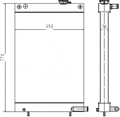 440211-00175 DH80-7 Modelo novo DX80 Radiador de escavadeira Alta qualidade