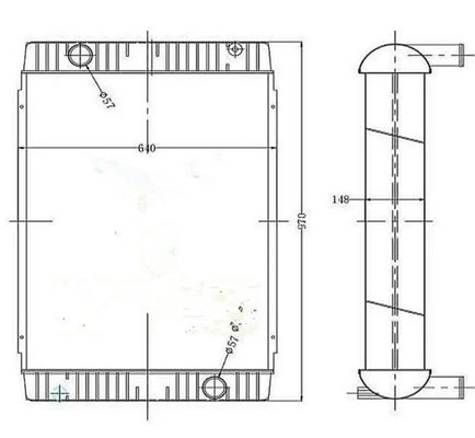 Radiador de alta qualidade 11110705 EC240B EC290B para escavadeira