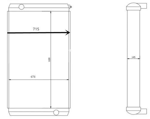 Radiador de alumínio para escavadeira L180F L50E L220E 11110637 11110685