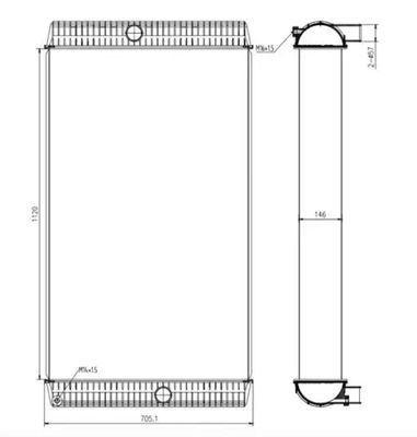 Radiador de escavadeira 14549771 14523876 EC700 EC700C