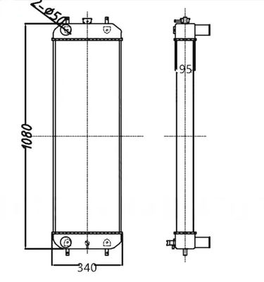 Radiador de alumínio ZAX200-3/ZAX210-3 Radiador de escavadeira 4625641/4693832
