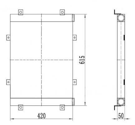 PC60-7 PC70-7 PC56-7 BR100 4D95 Refrigerador de óleo de motor 201-03-72123 Para escavadeira