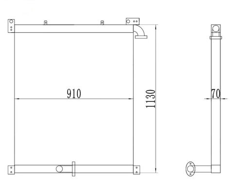 PC400-6 PC400LC-6 PC450-6 PC450LC-6 Refrigerador de óleo 208-03-61120 208-03-61410 208-03-51120 208-03-51121 Para escavadeira