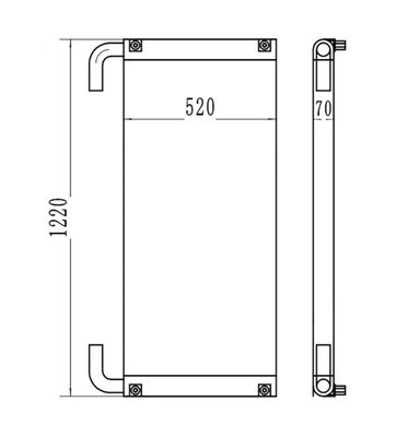 ZAX360H-3 Refrigerador de óleo de escavadeira 4648857 com materiais de alumínio
