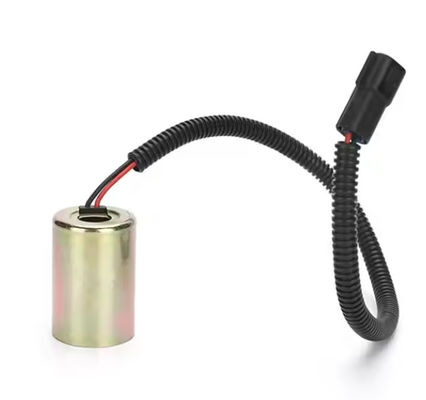 DH60-5 DH60-7 Excavadora bobina de válvula solenoide 12V 52,6mm 14mm válvula