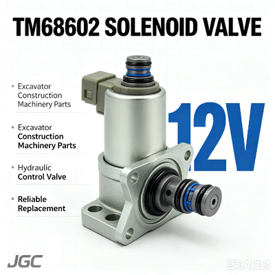 Partes de máquinas de construção de escavadeiras TM68602 válvula solenoide de 12 V