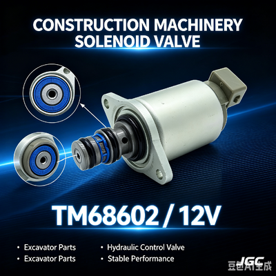 Partes de máquinas de construção de escavadeiras TM68602 válvula solenoide de 12 V