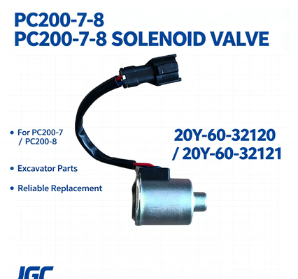 20Y-60-32120 20Y-60-32121 Partes de máquinas de construção PC200-7-8 Excavadora válvula de solenoide