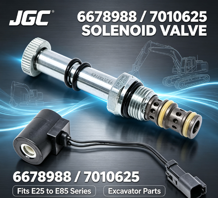 Válvula Solenoide 6678988 7010625 para Escavadeiras E25 E26 E27 E27Z E32 E32i E34 E35 E35i E35Z E37 E42 E45 E50 E55 E85