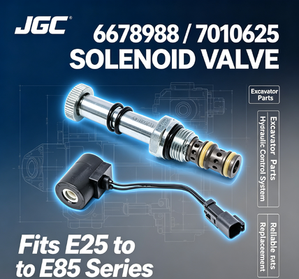 Válvula Solenoide 6678988 7010625 para Escavadeiras E25 E26 E27 E27Z E32 E32i E34 E35 E35i E35Z E37 E42 E45 E50 E55 E85
