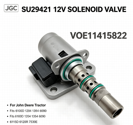 Válvula Solenoide 12V SU29421 VOE11415822 para Trator 6100D 1204 1354 6090 6115D 6120R 7530E Peça de Máquina Agrícola