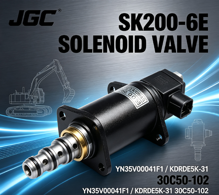 Válvula Solenoide de Escavadeira SK200-6E YN35V00041F1 KDRDE5K-31 30C50-102